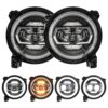 Jeep Wrangler JL headlights with DRL and turn signal dual-projector pair