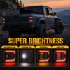 super brightness jeep gladiator led tail lights 4 functions DRL reverse turn signal brake