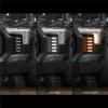Three-panel close-up showing the Tundra vent light switched off in white DRL mode and in amber turn-signal mode