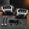 2014-2021 Tundra headlight complete kit with left and right LED assemblies wiring harnesses and cable ties
