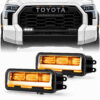 2022-2026 Toyota Tundra fog lights LED pair with amber sequential lighting shown below vehicle front