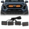 2024-2026 Toyota Tacoma SR and SR5 amber LED grille raptor lights kit with 4 grille lights and wiring harness