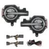 Pair of Bronco headlight assemblies with wiring adapters and ACC harness