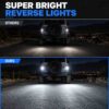 Bronco LED reverse lights brightness comparison showing wide rear illumination at night