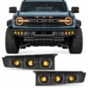 2021-2026 Ford Bronco modular bumper fog lights with triple amber LED lamps