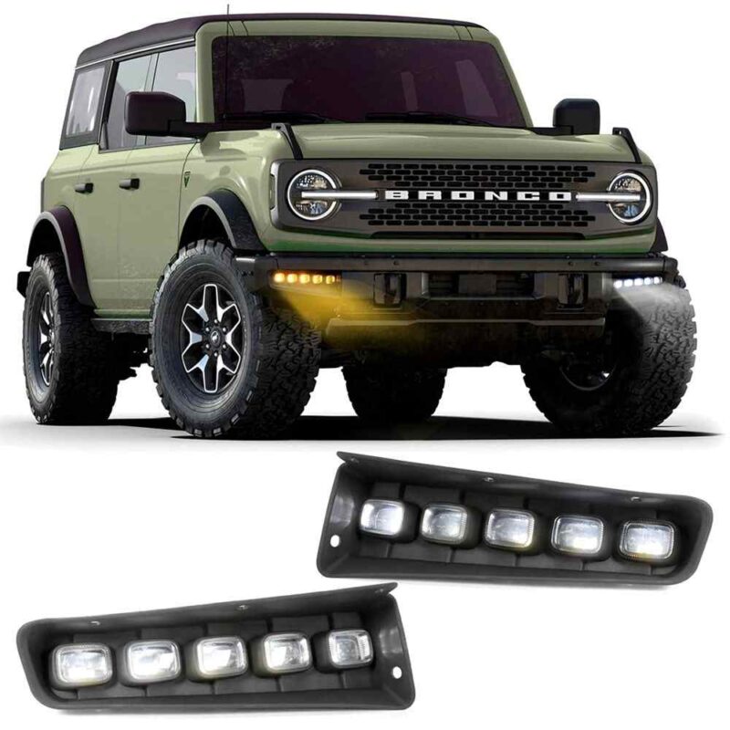 Ford Bronco modular bumper fog lights for 2021-2026 models