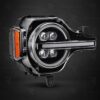 Close-up of Ford Bronco quad projector headlight housing and side marker