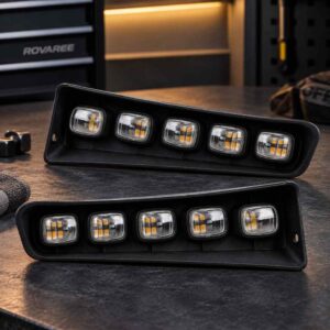 Bronco sequential turn signal light kit with five LED modules per side
