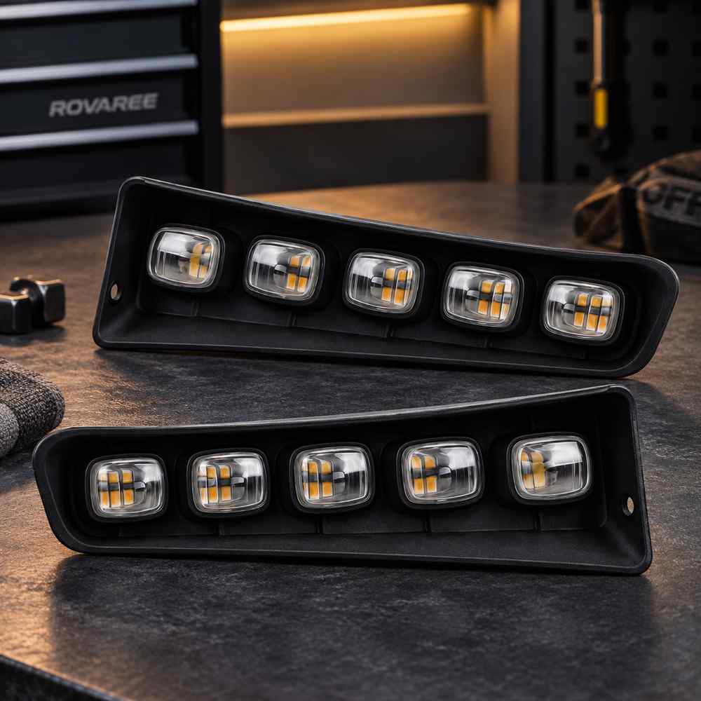 Bronco sequential amber turn signal light kit with five LED modules