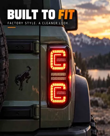 Ford Bronco LED tail lights category showing aftermarket rear lighting upgrades