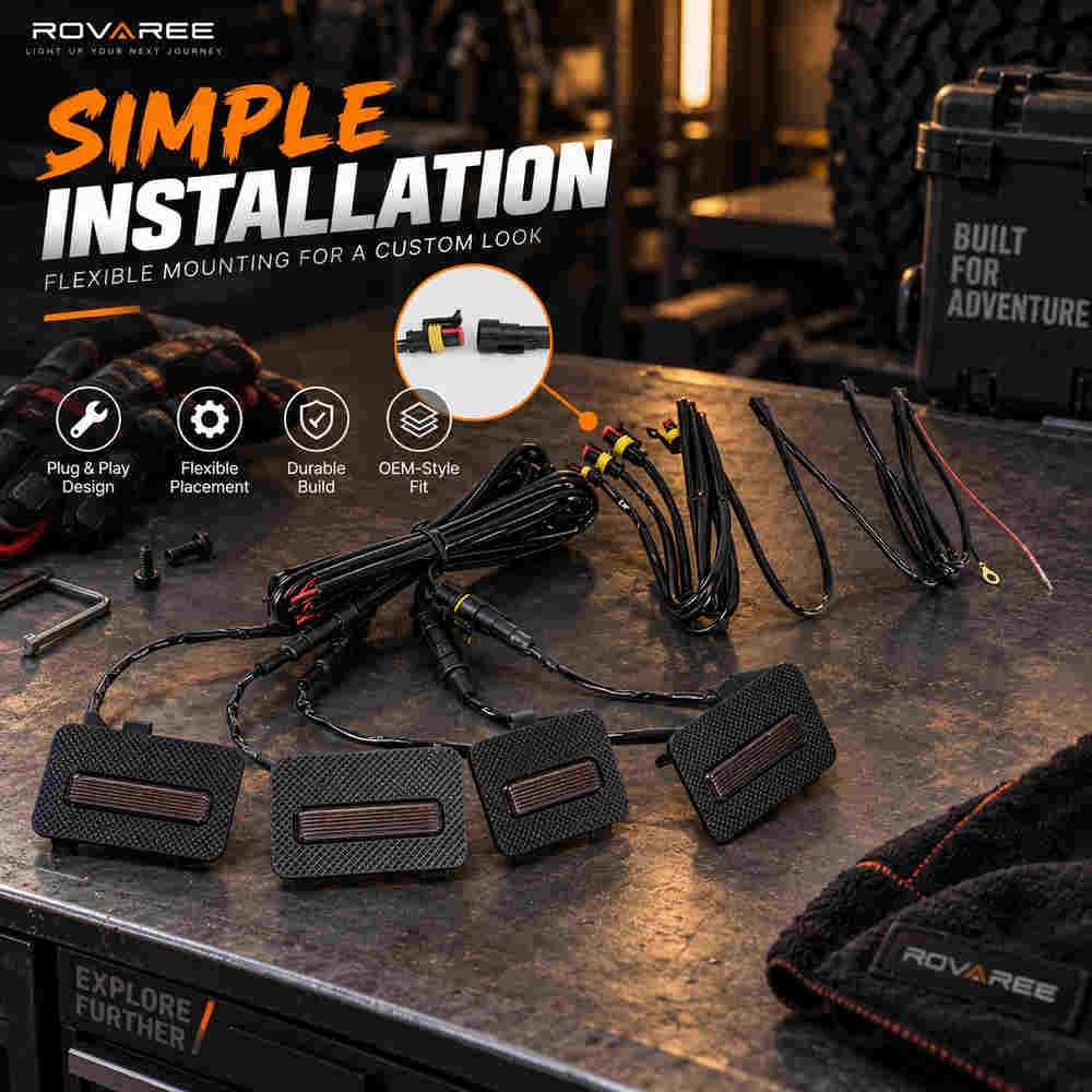 Toyota Tacoma raptor lights with plug-and-play connectors flexible placement durable build and OEM-style grille fit