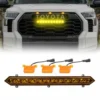 Toyota Tundra amber grille light bar kit with three front marker lights