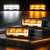 Tundra sequential fog lights pair showing crisp white illumination and amber turn signal modes